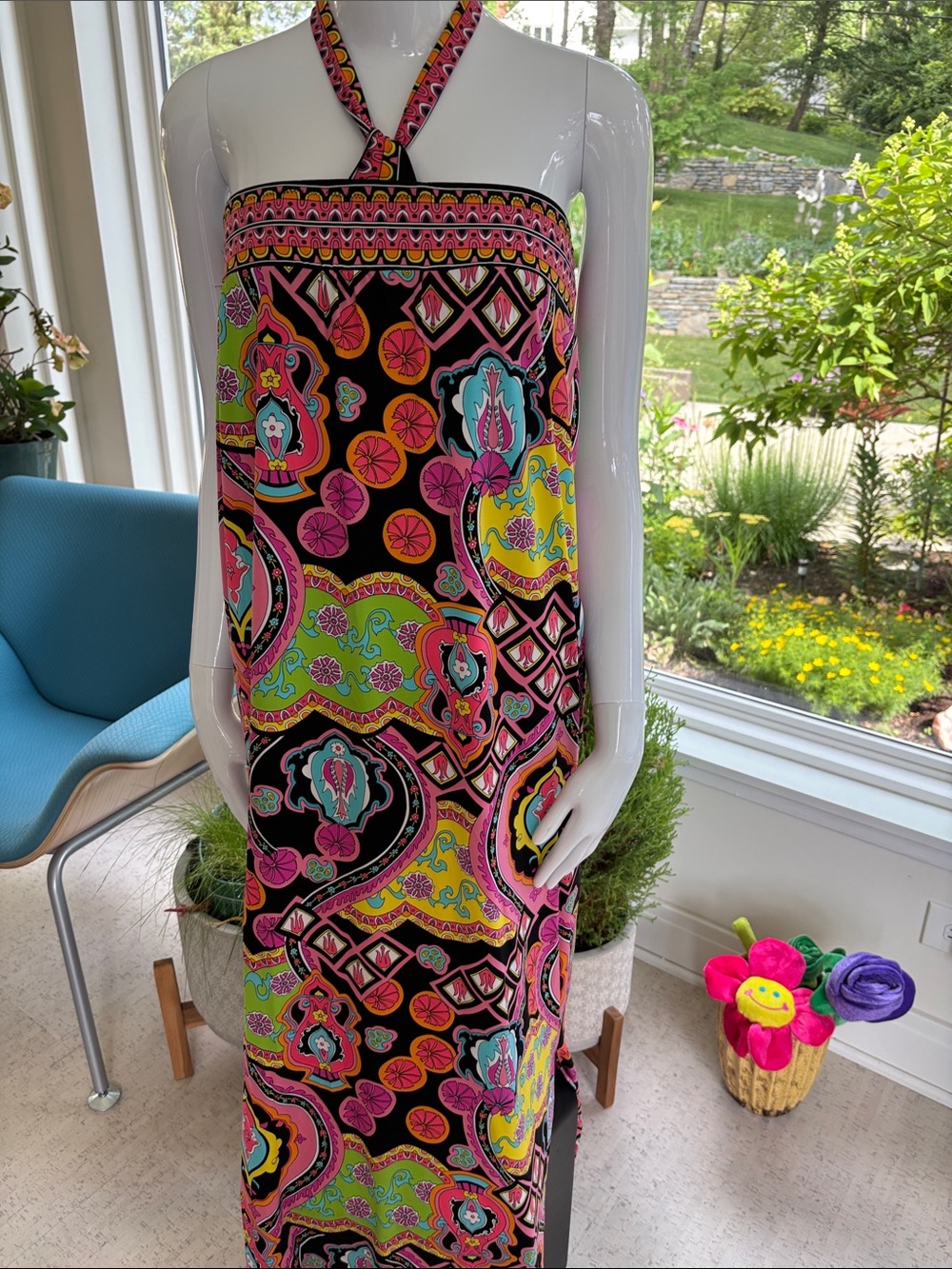 Trina Turk Psychedelic Halter Sarong Dress - Picture 9 of 9